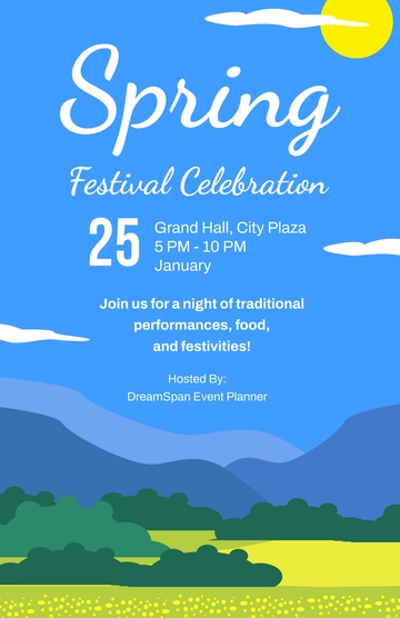 Free Spring Festival Template to Edit Online