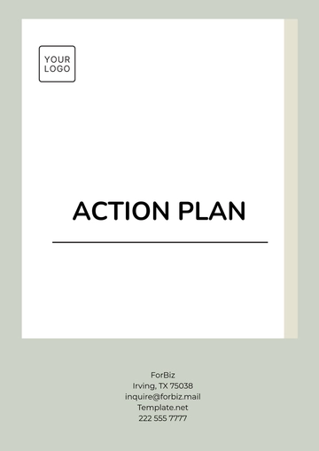 Free Action Plan Template to Edit Online