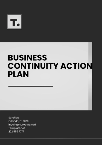 Free Business Continuity Action Plan Template to Edit Online