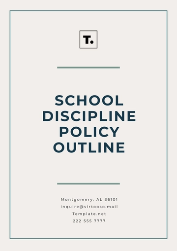 Free School Discipline Policy Outline Template to Edit Online