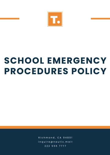 Free School Emergency Procedures Policy Template to Edit Online