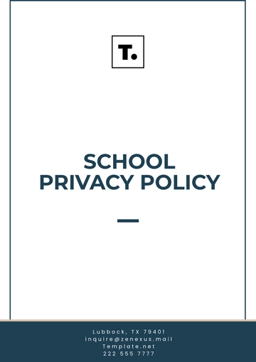 Free School Privacy Policy Template to Edit Online