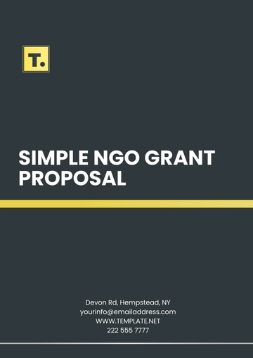 Free Simple NGO Grant Proposal Template to Edit Online