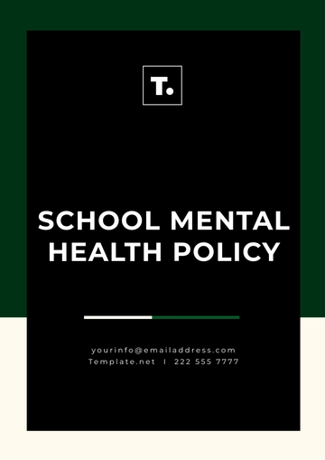 Free School Mental Health Policy Template to Edit Online