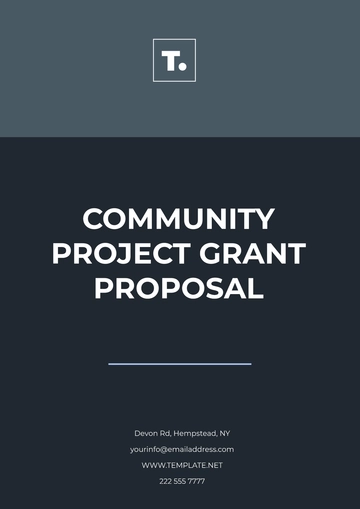 Free Community Project Grant Proposal Template to Edit Online