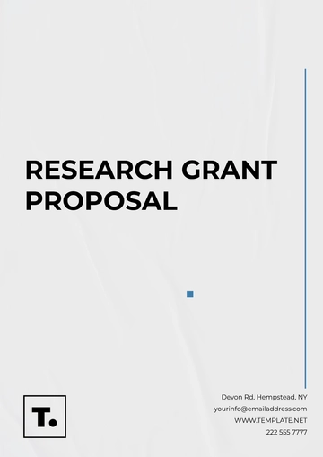 Free Research Grant Proposal Template to Edit Online