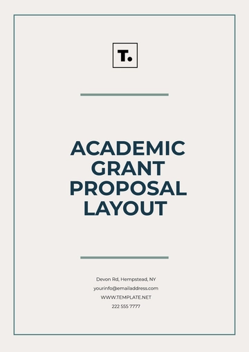 Free Academic Grant Proposal Layout Template to Edit Online