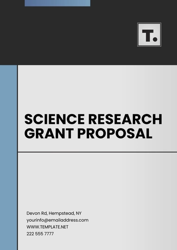 Free Science Research Grant Proposal Template to Edit Online