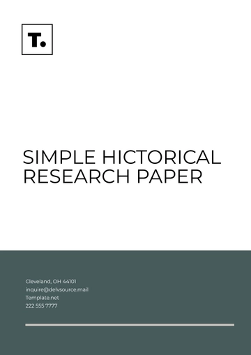 Free Simple Historical Research Paper Template to Edit Online