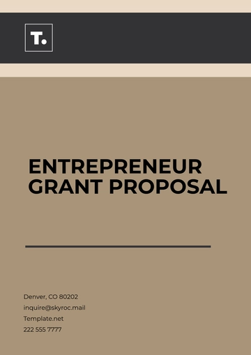 Free Entrepreneur Grant Proposal Template to Edit Online