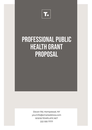 Free Professional Public Health Grant Proposal Template to Edit Online