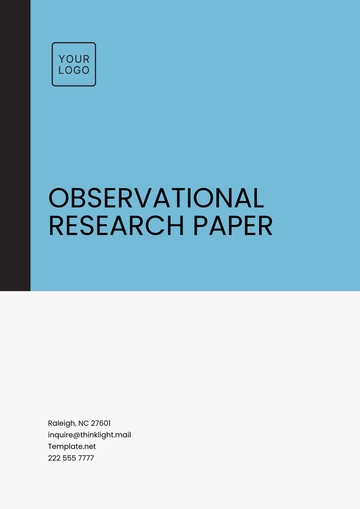 Free Observational Research Paper Template to Edit Online