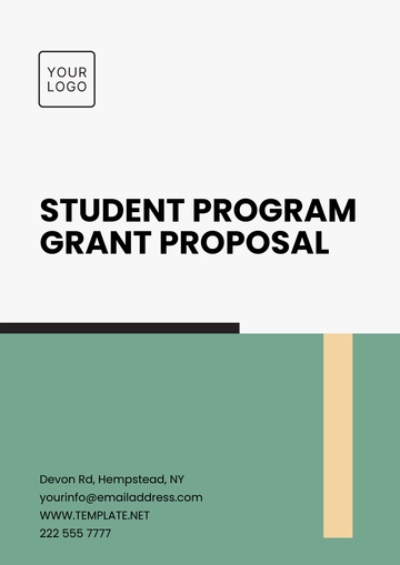 Free Student Program Grant Proposal Template to Edit Online