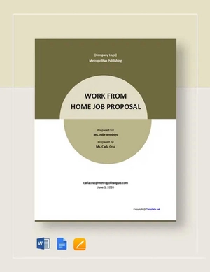 Sample Work From Home Proposal Template
