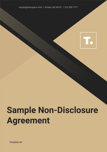 Free Sample Non-Disclosure Agreement Template to Edit Online