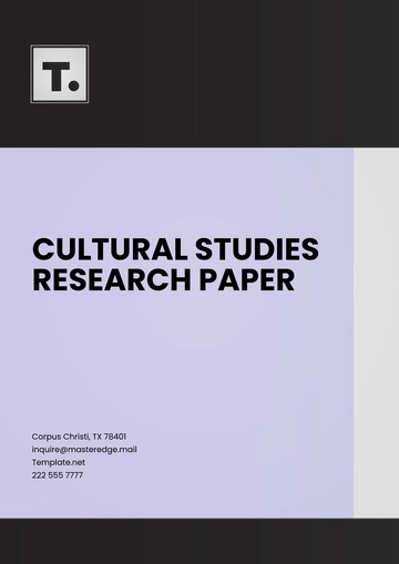 Free Cultural Studies Research Paper Template to Edit Online
