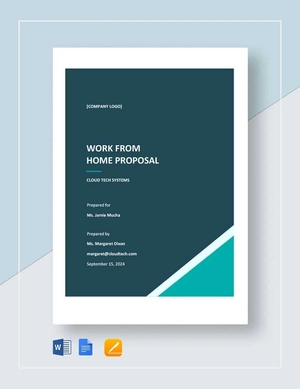 Simple Work From Home Proposal Template