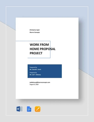 Work From Home Proposal Project Template