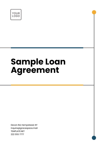 Free Sample Loan Agreement Template to Edit Online