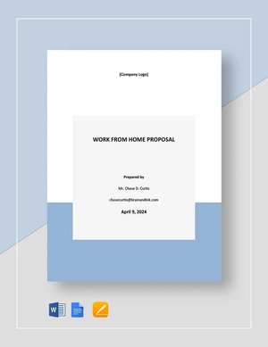 Work From Home Part Time Proposal Template