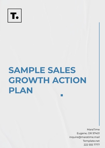 Free Sample Sales Growth Action Plan Template to Edit Online