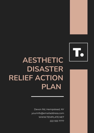Free Aesthetic Disaster Relief Action Plan Template to Edit Online