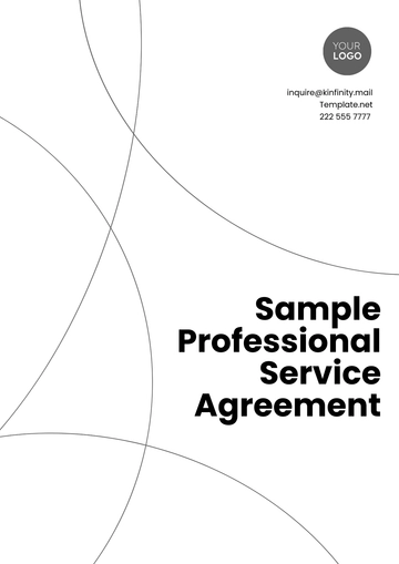 Free Sample Professional Service Agreement Template to Edit Online