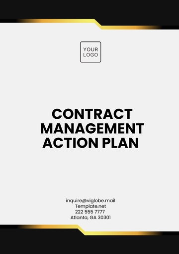 Free Contract Management Action Plan Template to Edit Online