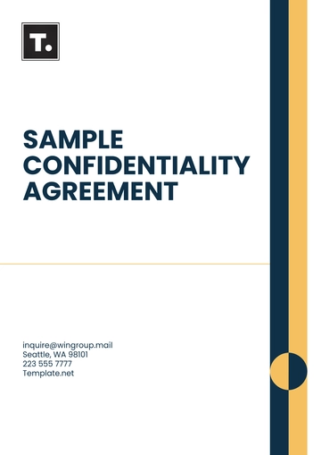 Free Sample Confidentiality Agreement Template to Edit Online