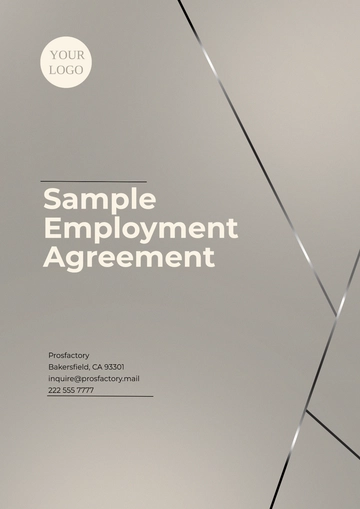 Free Sample Employment Agreement Template to Edit Online