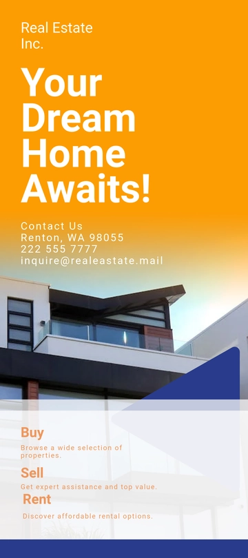 Free Real Estate Rack Card Template to Edit Online