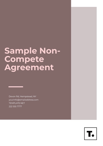 Free Sample Non-Compete Agreement Template to Edit Online