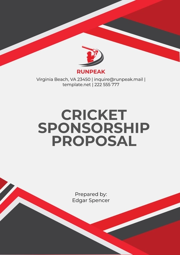 Free Cricket Sponsorship Proposal Template to Edit Online