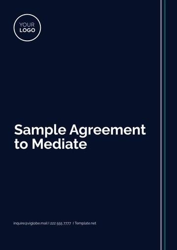 Free Sample Agreement to Mediate Template to Edit Online
