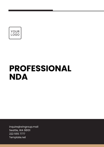 Free Professional NDA Template to Edit Online