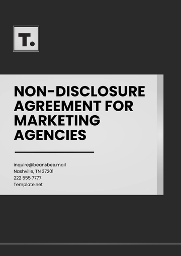 Free Non-Disclosure Agreement for Marketing Agencies Template to Edit Online