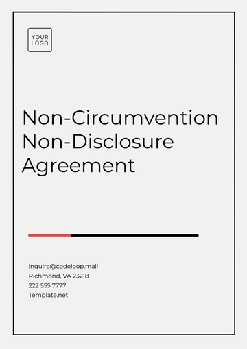 Free Non-Circumvention Non-Disclosure Agreement Template to Edit Online