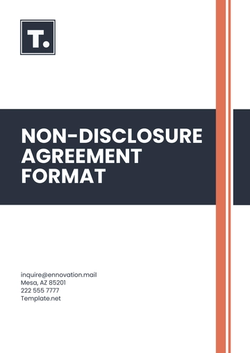 Free Non-Disclosure Agreement Format Template to Edit Online
