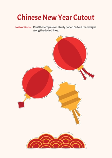 Free Chinese New Year Cutout Template to Edit Online