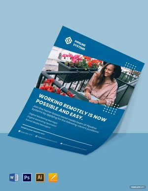 Work From Home Hiring Flyer Template
