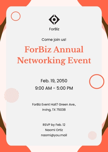 Free Editable Business Invitation Template to Edit Online