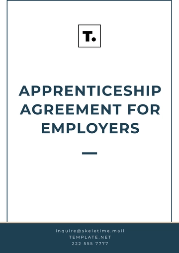 Free Apprenticeship Agreement for Employers Template to Edit Online