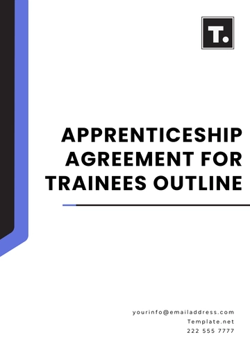 Free Apprenticeship Agreement for Trainees Outline Template to Edit Online