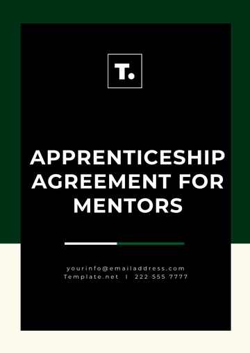 Free Apprenticeship Agreement for Mentors Template to Edit Online