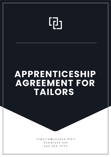 Free Apprenticeship Agreement for Tailors Template to Edit Online