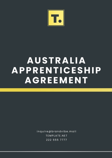 Free Australia Apprenticeship Agreement Template to Edit Online