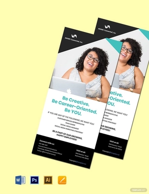 Creative Work From Home Rack Card Template