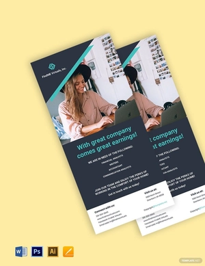 Elegant Work From Home Rack Card Template