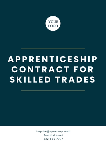 Free Apprenticeship Contract for Skilled Trades Template to Edit Online
