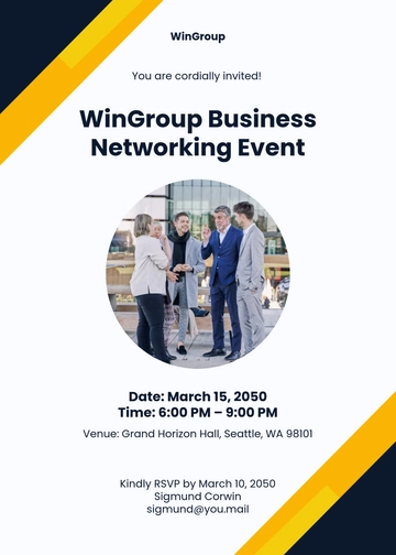 Free Business Invitation Design Template to Edit Online